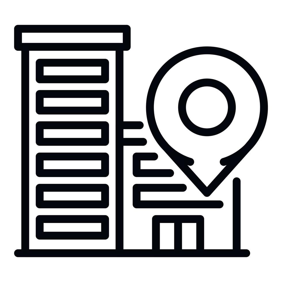 Staff office building icon, outline style vector