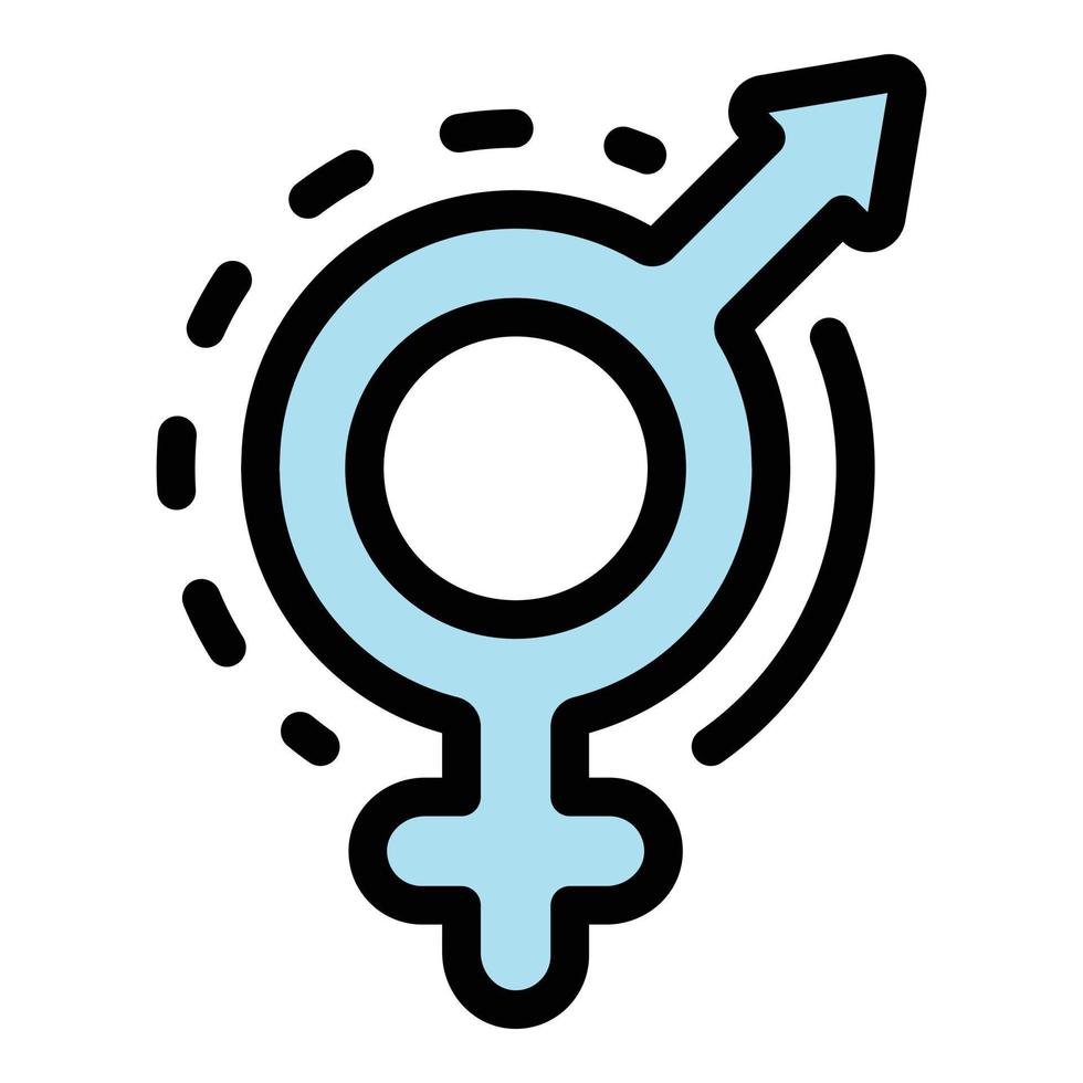 Equal empowerment icon color outline vector
