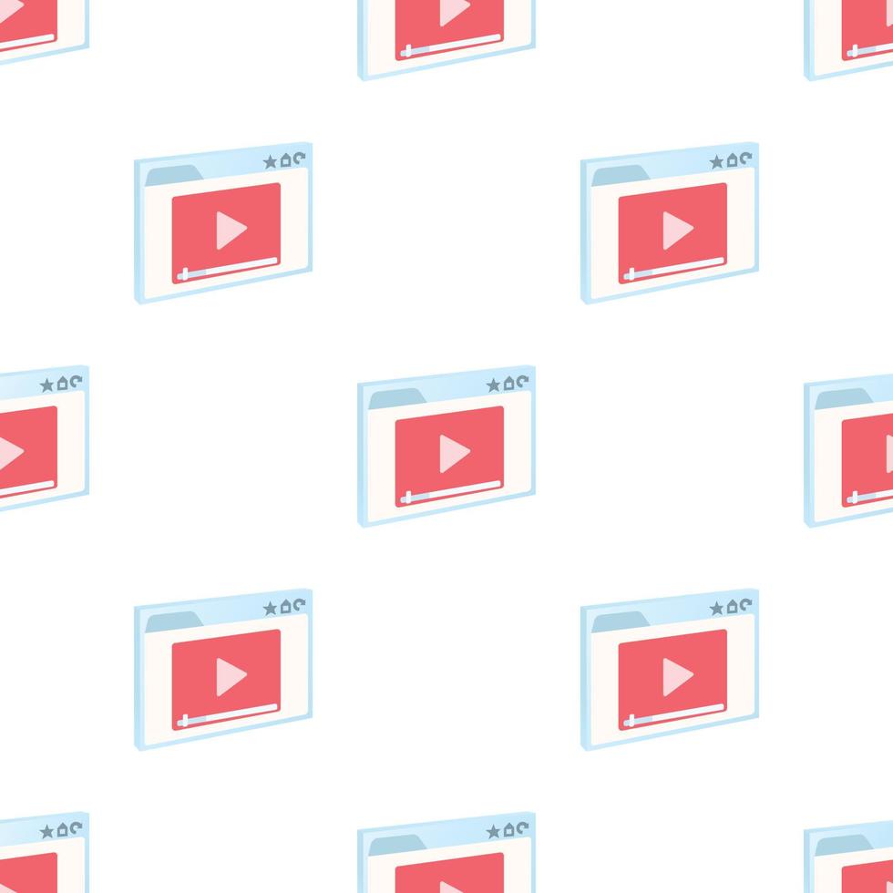 Video movie media player pattern seamless vector