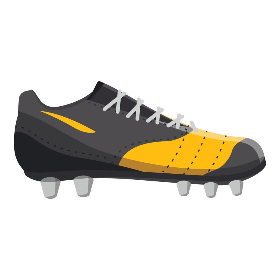 icono de zapato de fútbol o fútbol rojo y amarillo vector