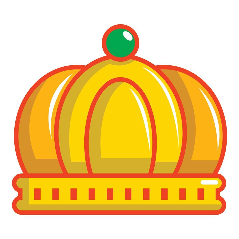 Imperial crown icon, cartoon style vector