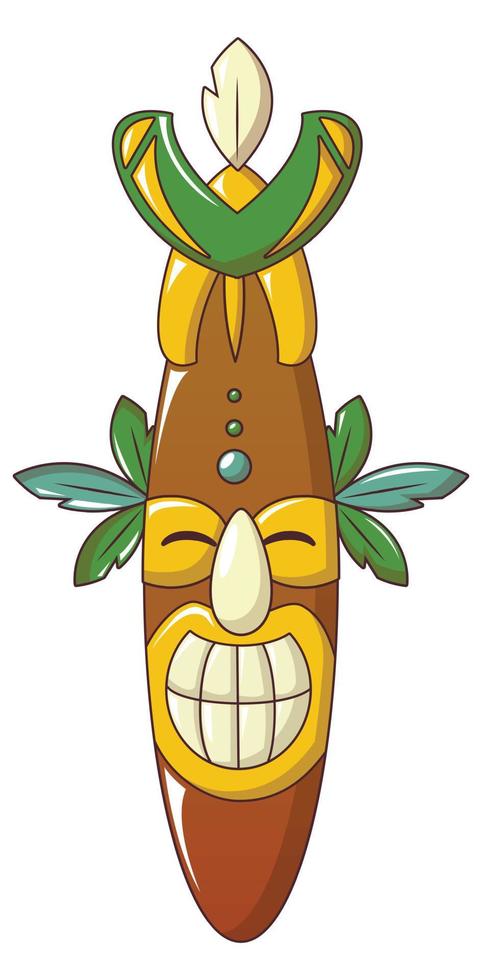 Traditional idol icon, cartoon style vector