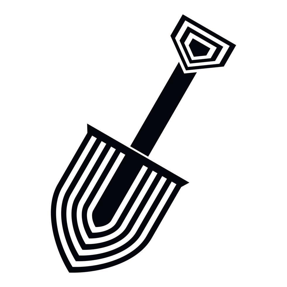 Toy shovel icon, simple style vector