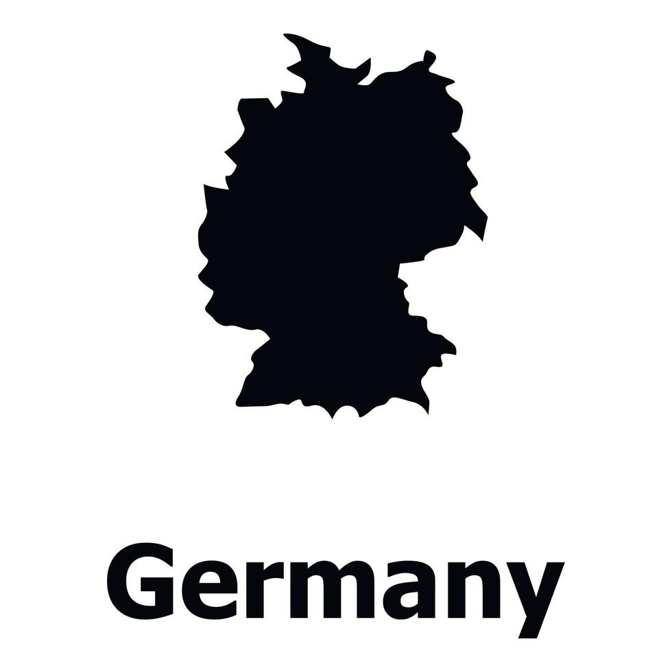 Germany map icon, simple style vector