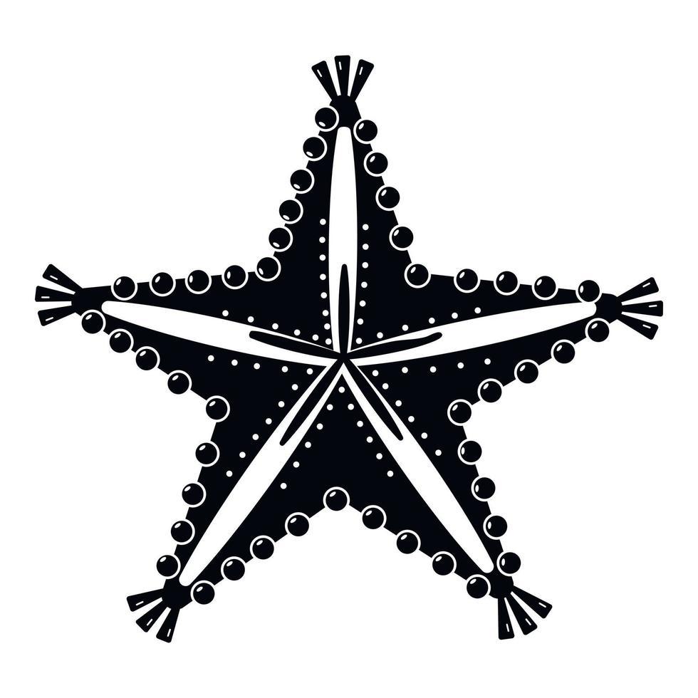 icono de estrella de mar, estilo simple vector