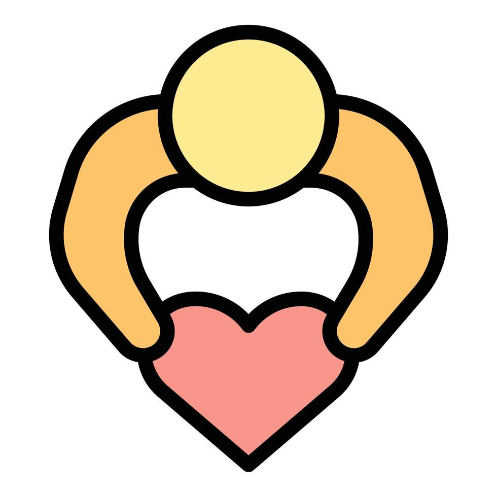 Inlove human icon color outline vector