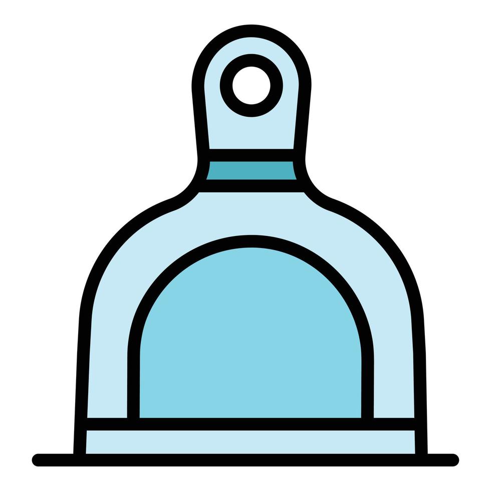 Home dustpan icon color outline vector