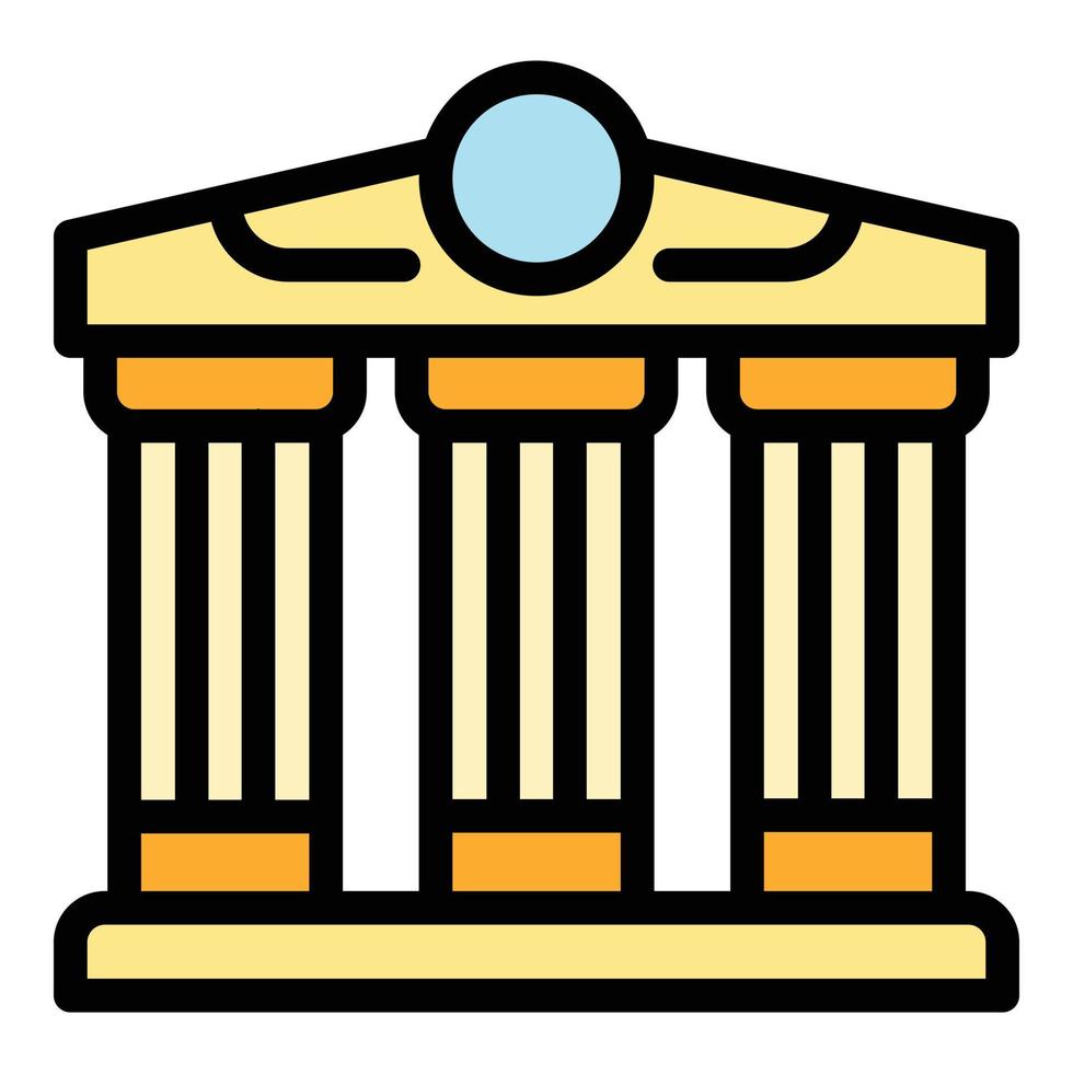 History column icon color outline vector