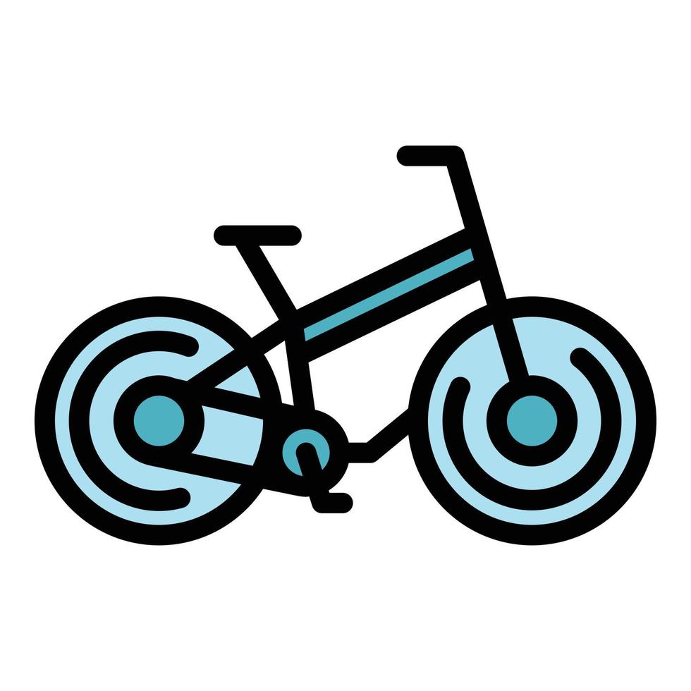 Bicycle repair icon color outline vector