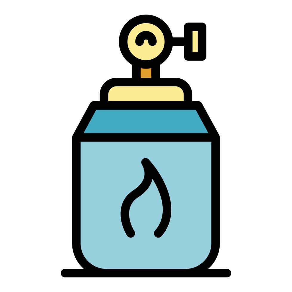 Fire extinguisher icon color outline vector