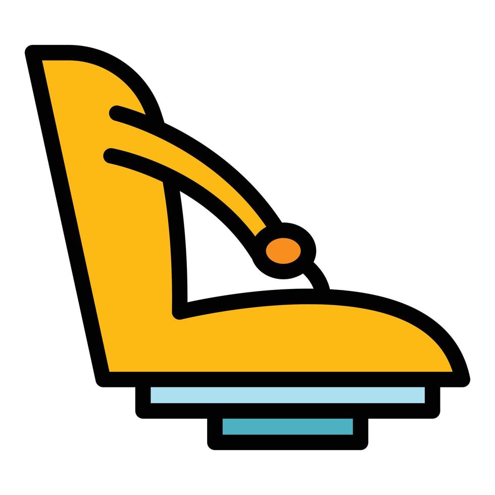 Car seat icon color outline vector