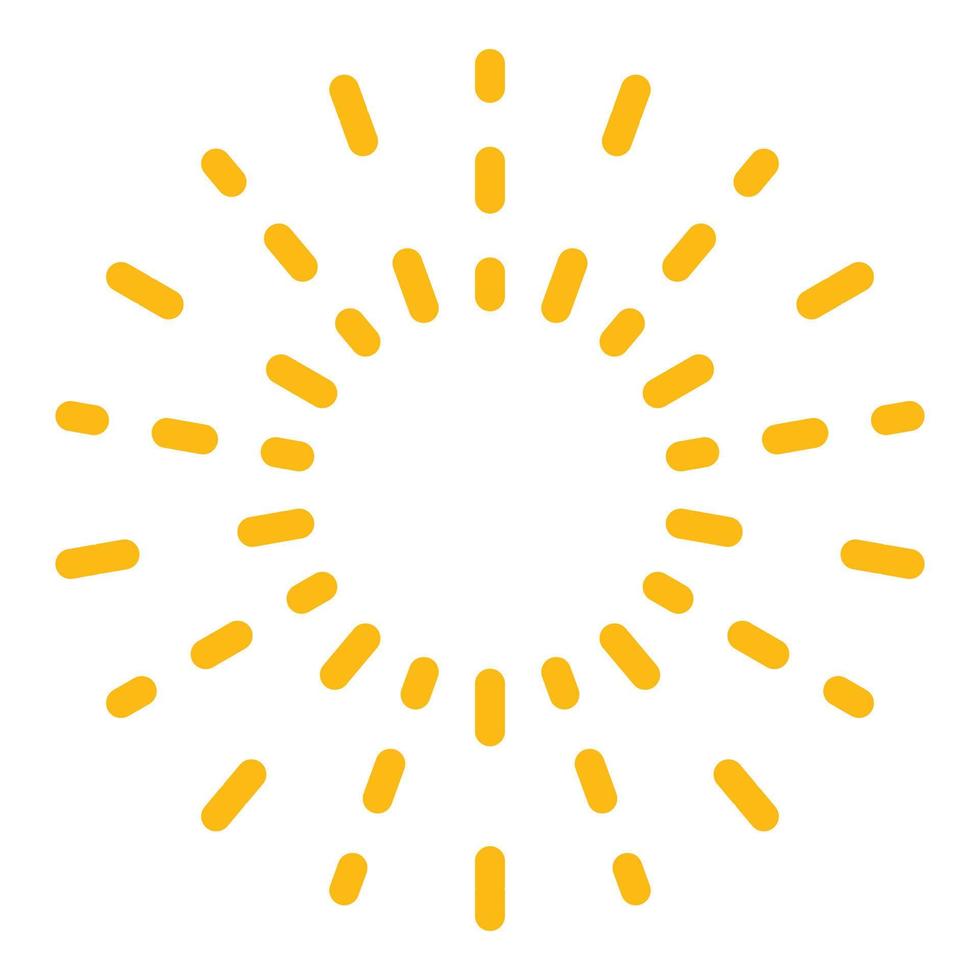 Circle shiny firework icon color outline vector