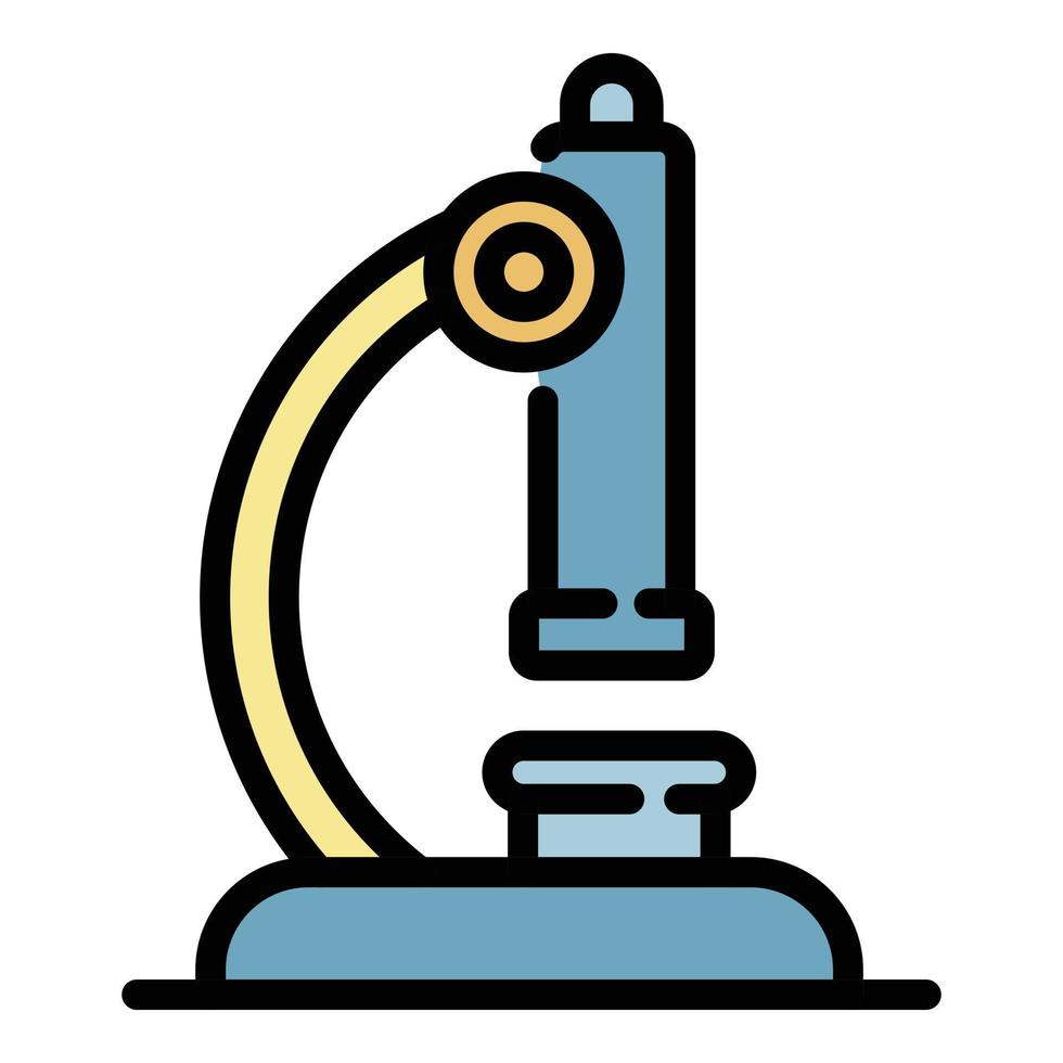 Gynecology microscope icon color outline vector