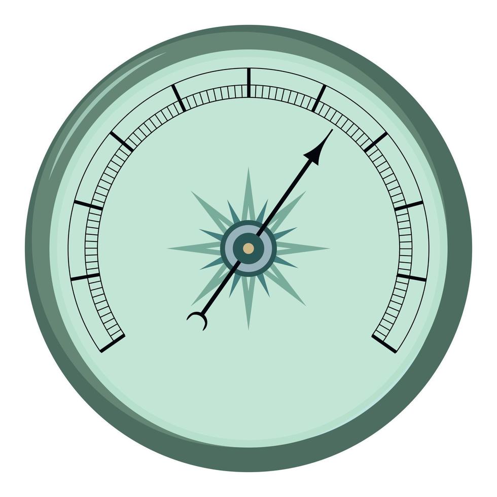 Atmosphere barometer icon, cartoon style vector