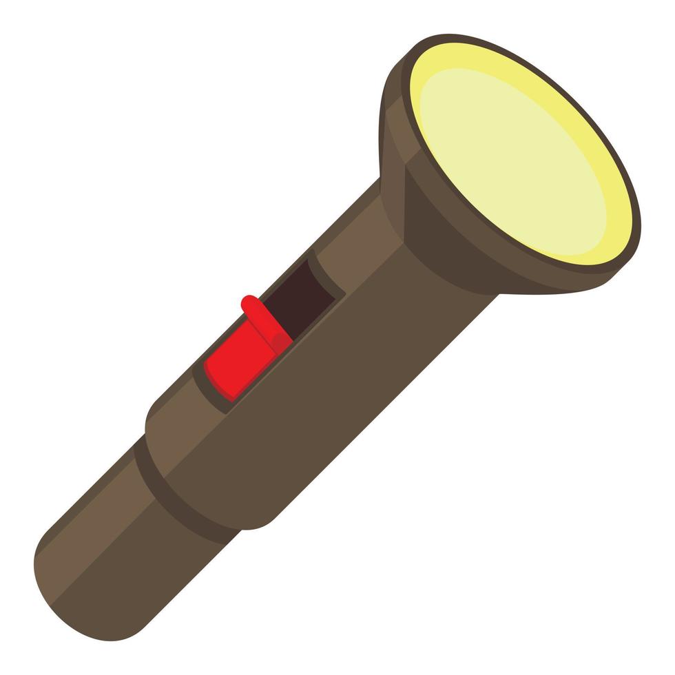 Pocket flashlight icon, cartoon style vector