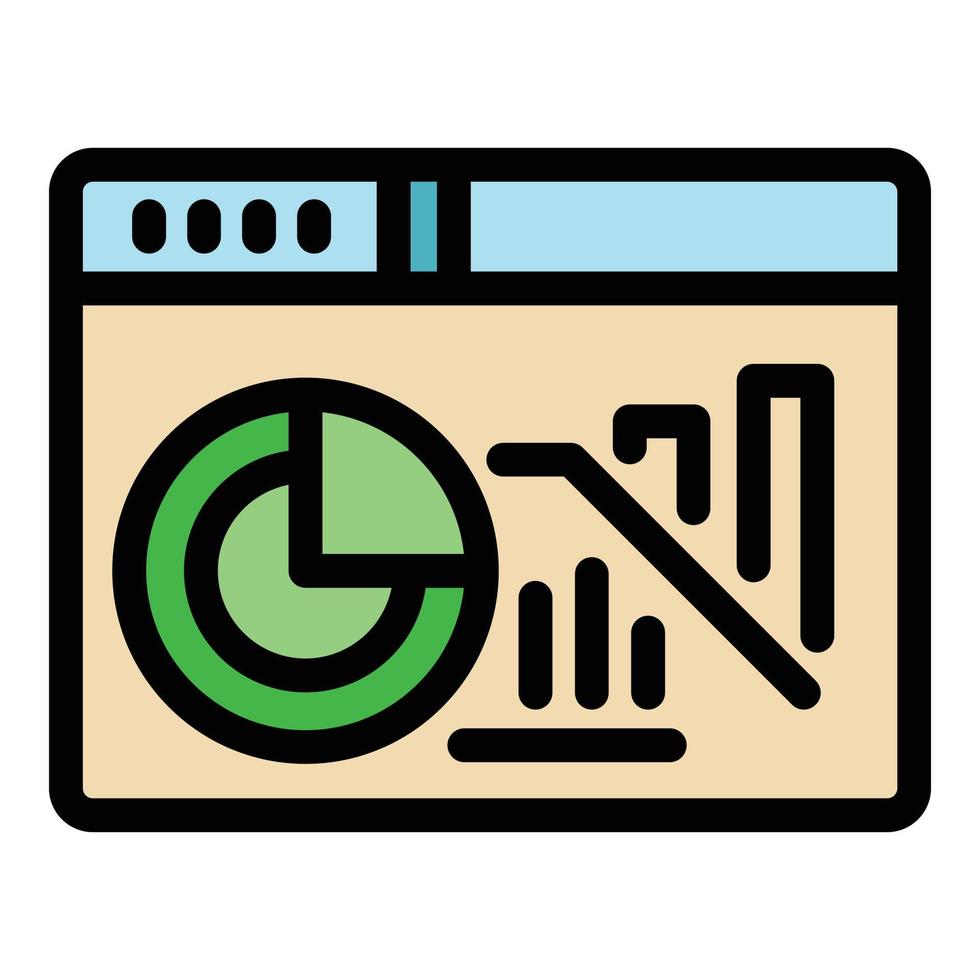 Web page trader icon color outline vector