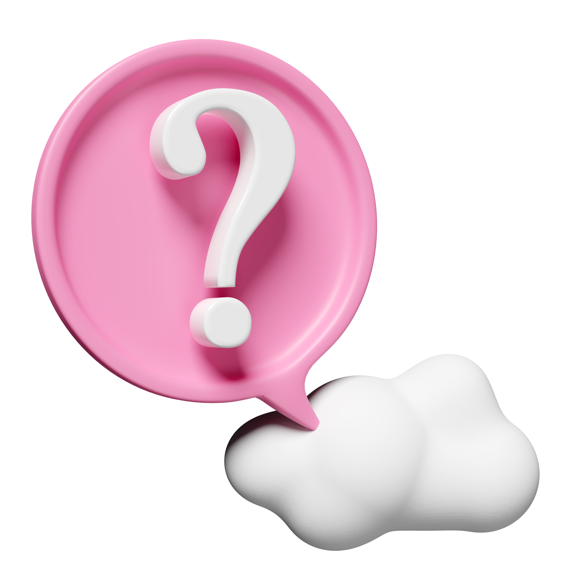 3d White Question Mark Symbol For Social Media Notification Icon With 3d-white-question-mark-symbol-for-social-media-notification-icon-with
