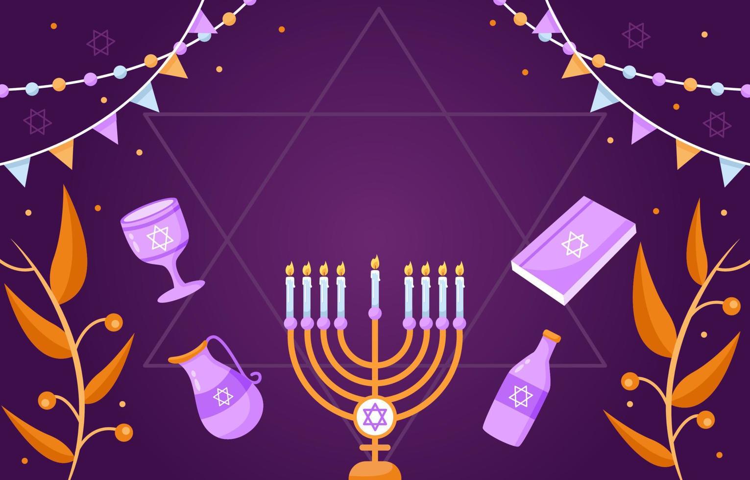 fondo de la festividad de hanukkah vector