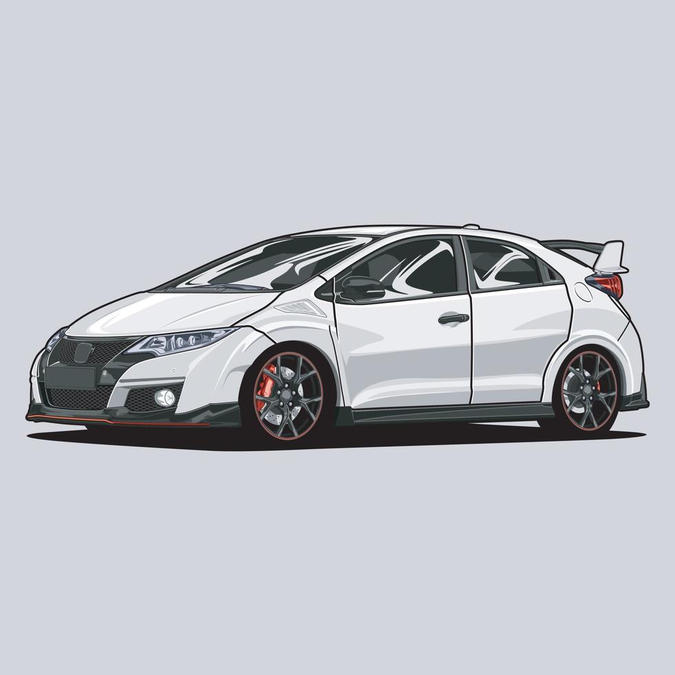 Perspective view car vector illustration for conceptual design