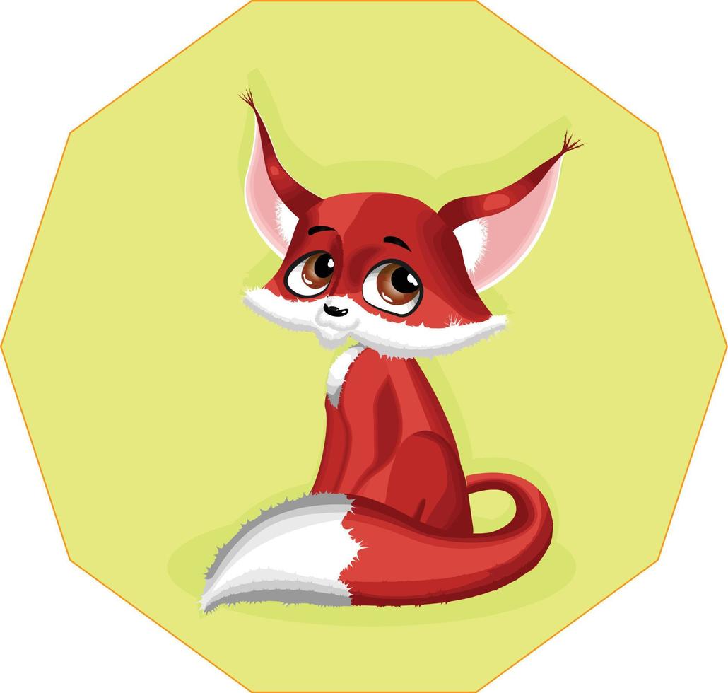 Sweet Litel fox vector