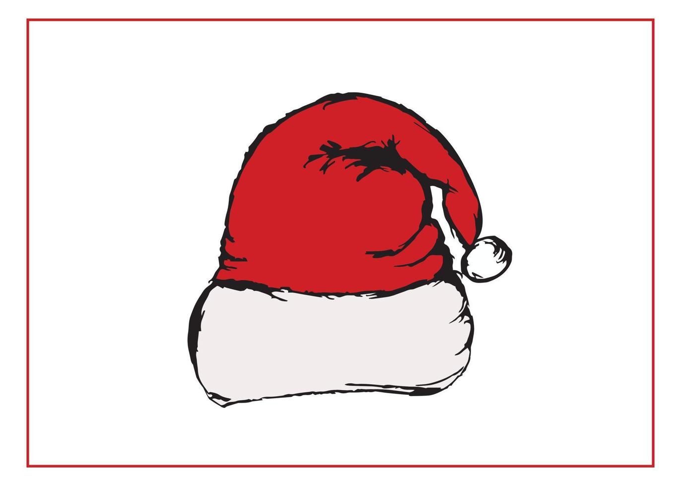 Santa Claus hat in vector