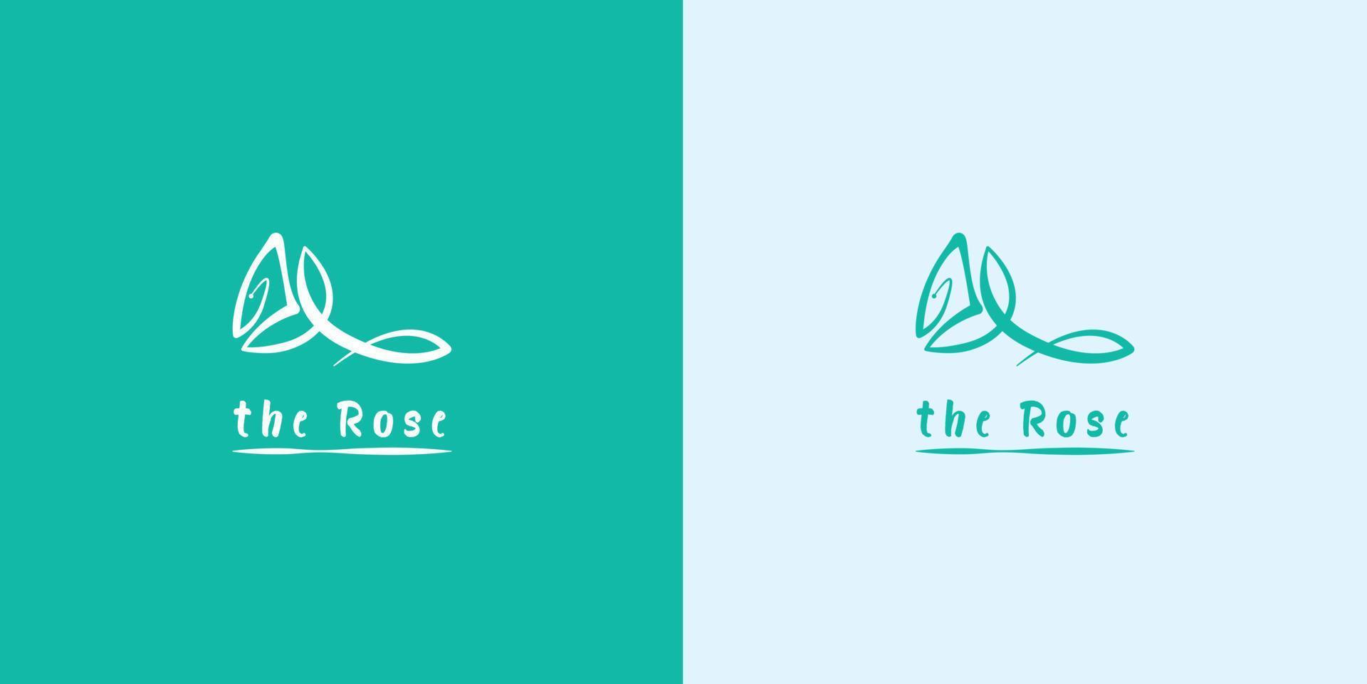 Logo the flower Rose vector