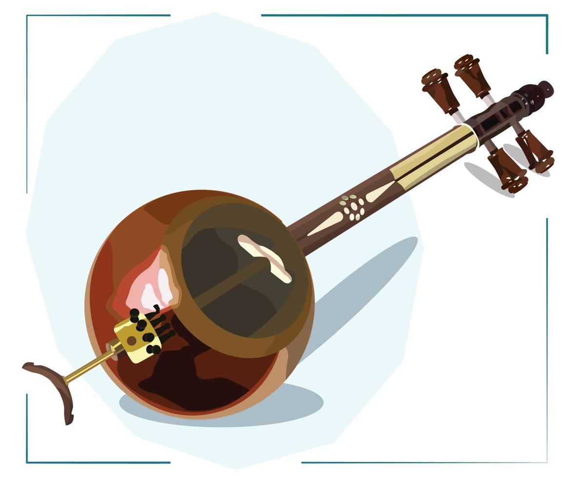 Kemancha stringed bowed musical instrument.eps vector