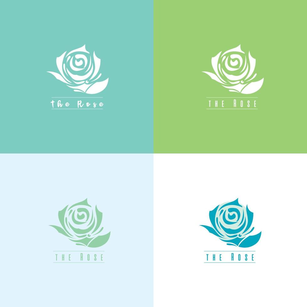 Logo the flower Rose vector symbol