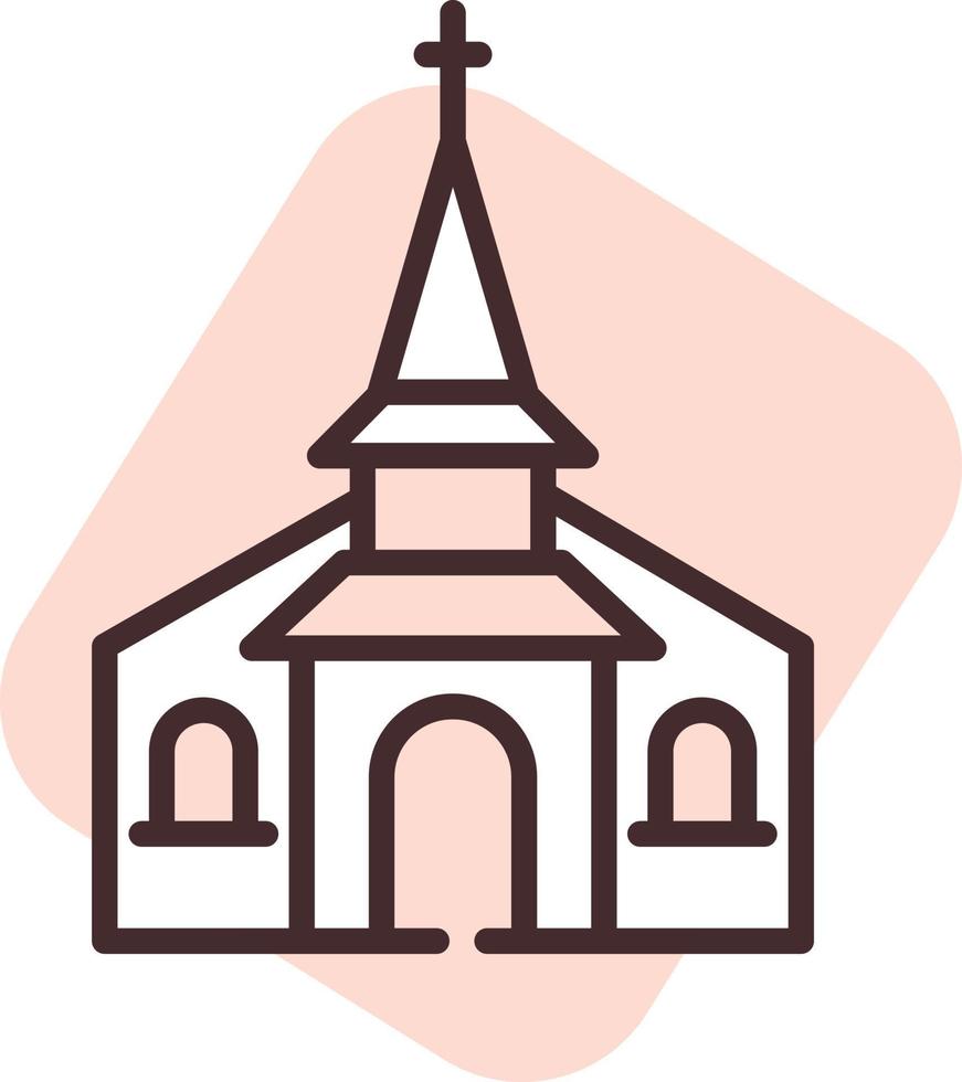 Event church, icon, vector on white background.