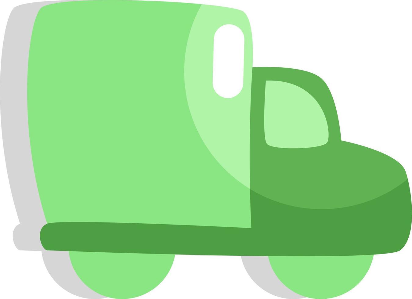 Ecology truck, icon, vector on white background.