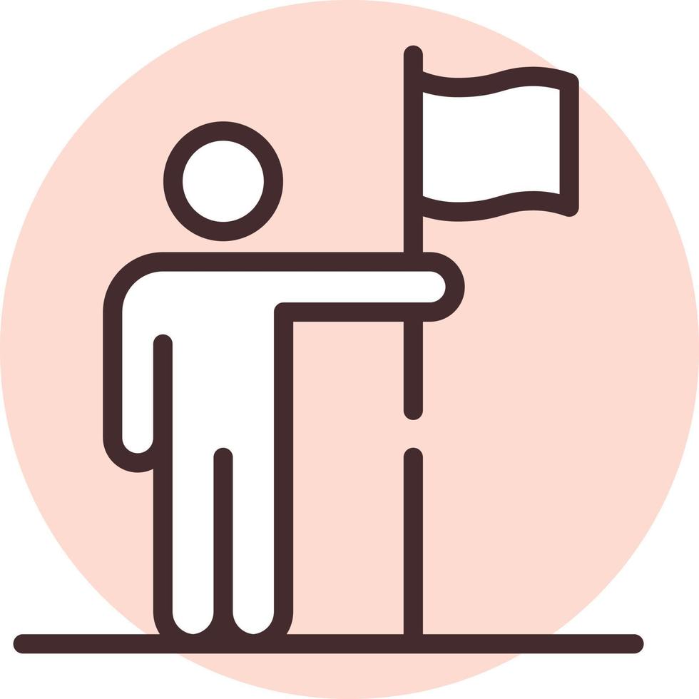 Team work goal, icon, vector on white background.