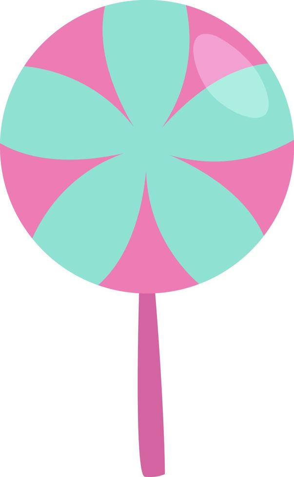 Childhood lolipop, icon, vector on white background.