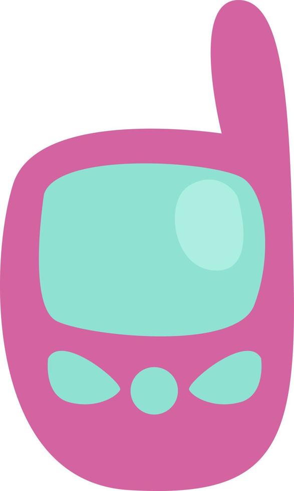 Childhood phone toy, icon, vector on white background.