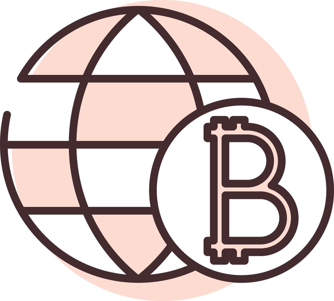 Blockchain global, icon, vector on white background. 15266952 Vector