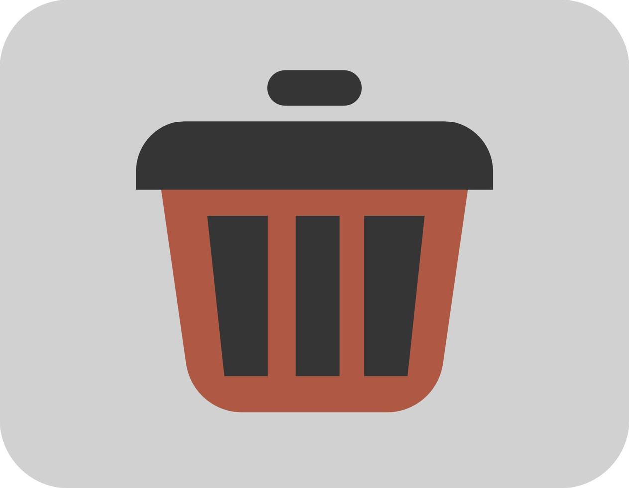 Industrial trash can, icon, vector on white background.