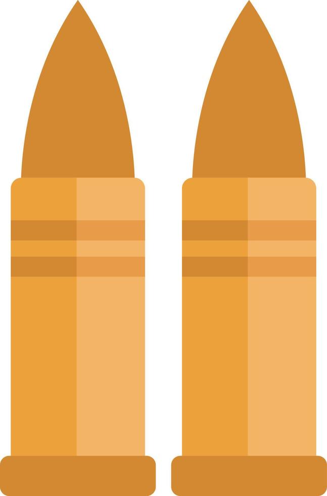 Army bullet, icon, vector on white background.