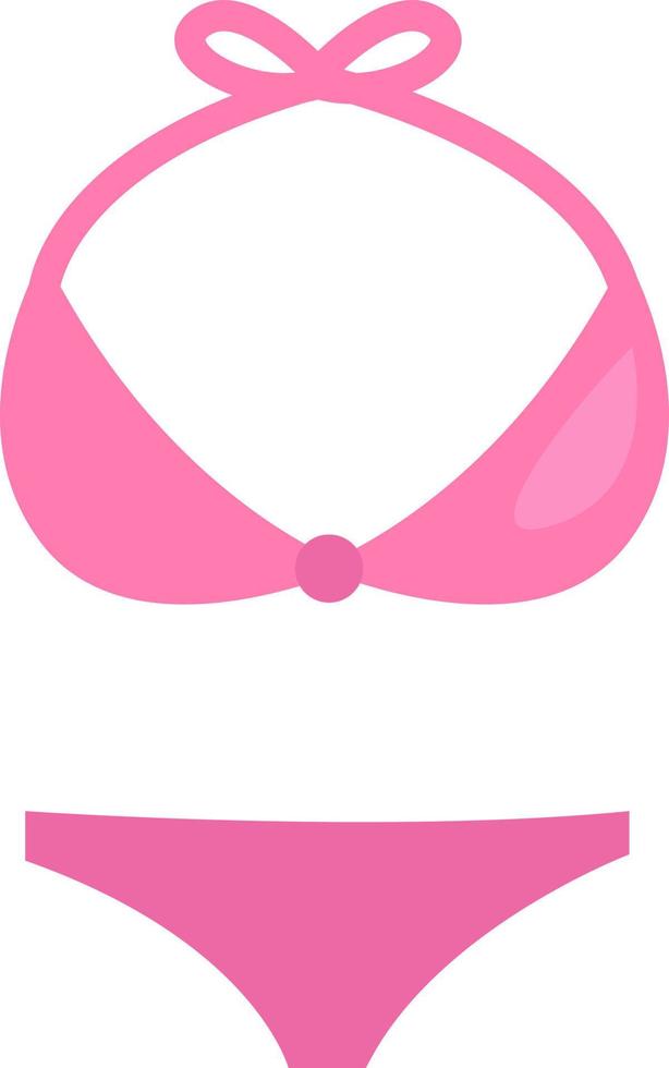 Vacation swimsuit, icon, vector on white background.