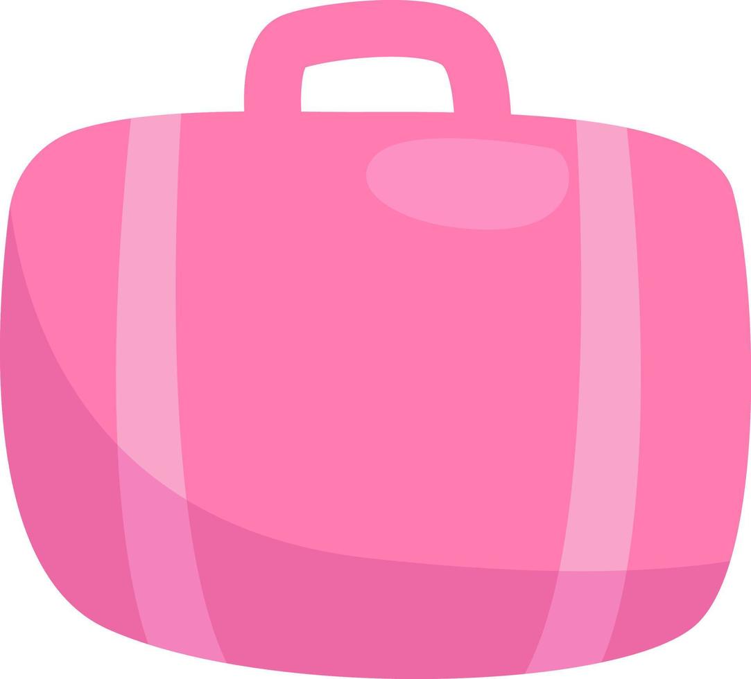 Vacation suitcase, icon, vector on white background.