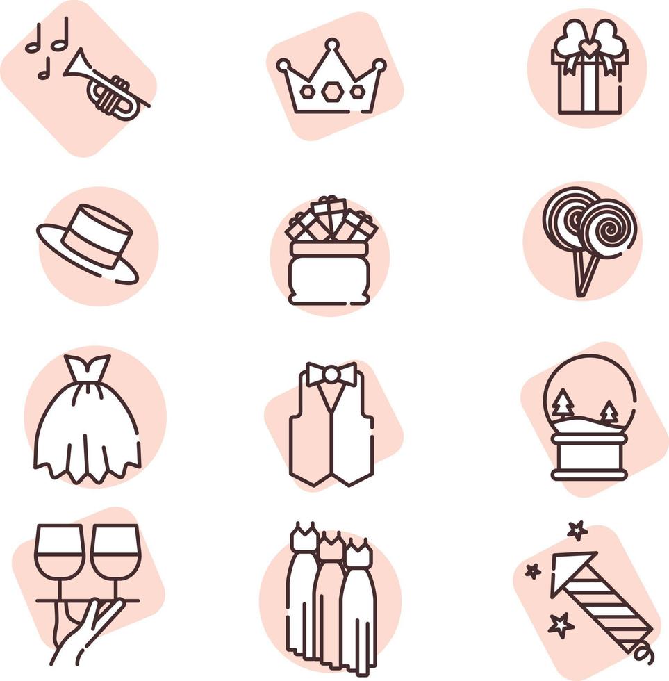 Event celebrations, icon, vector on white background.