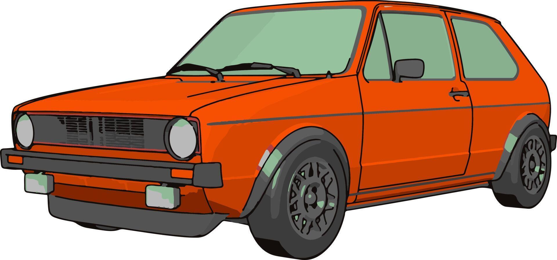 Red WV, illustration, vector on white background.