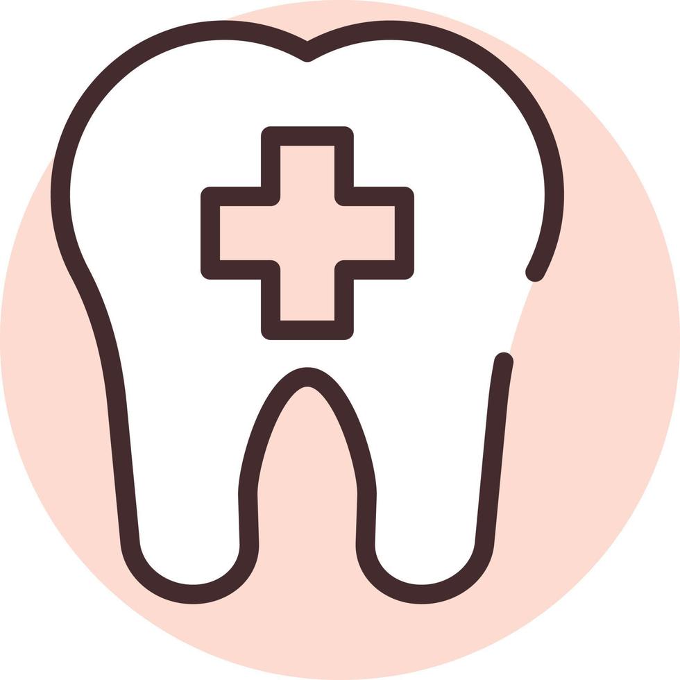 Medical dental insurance, icon, vector on white background.