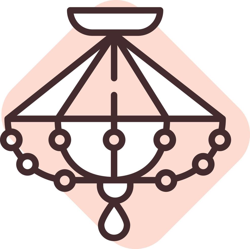 Light ceiling lamp, icon, vector on white background.