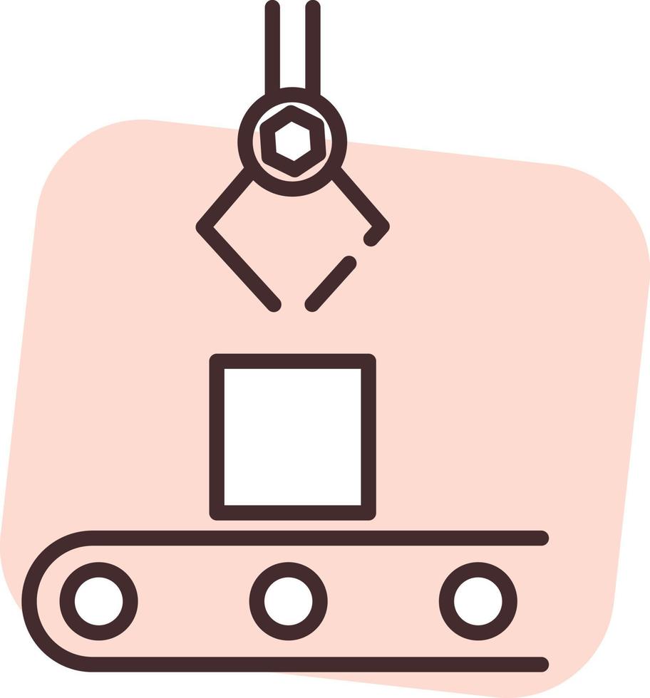 Delivery parcle, icon, vector on white background.
