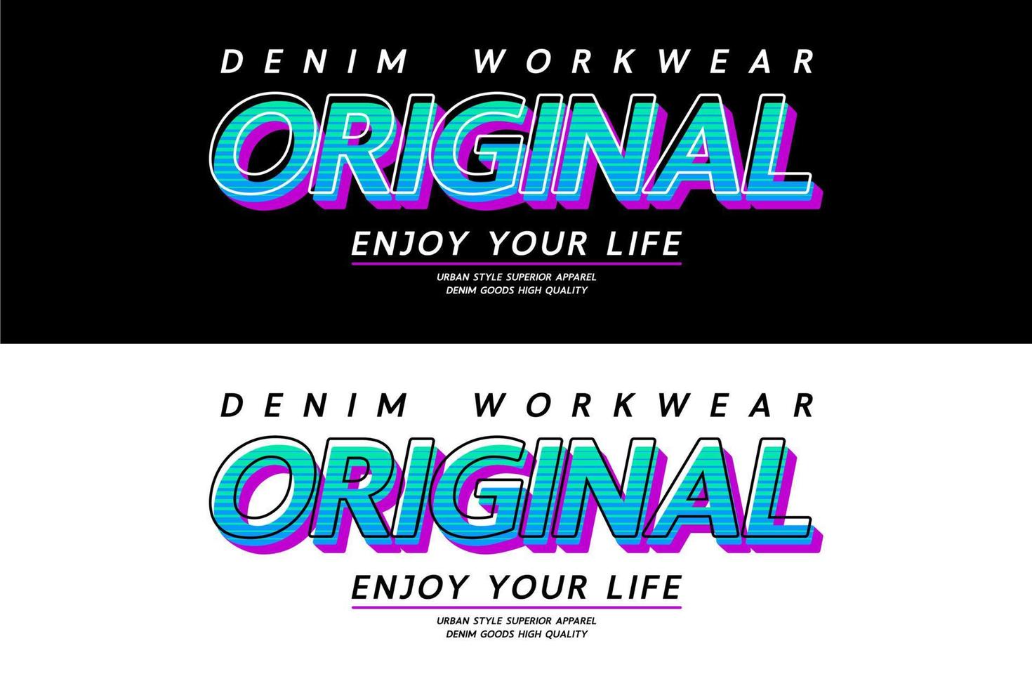 Original typography design printed for t-shirts vector