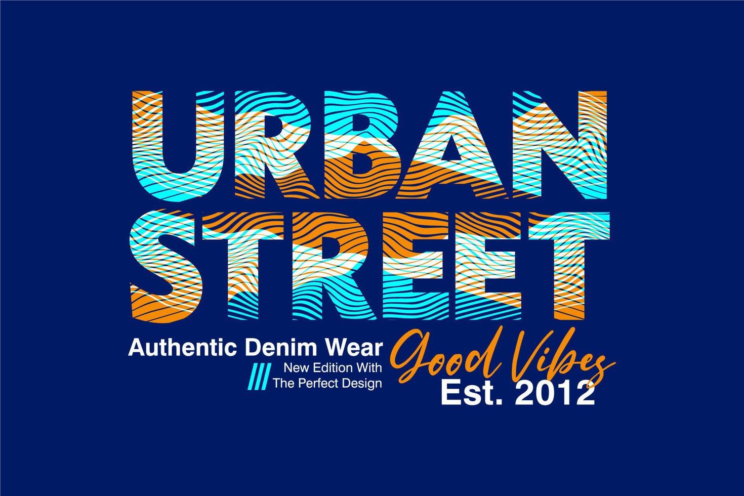 diseño de tipografía de calle urbana impresa para camisetas vector