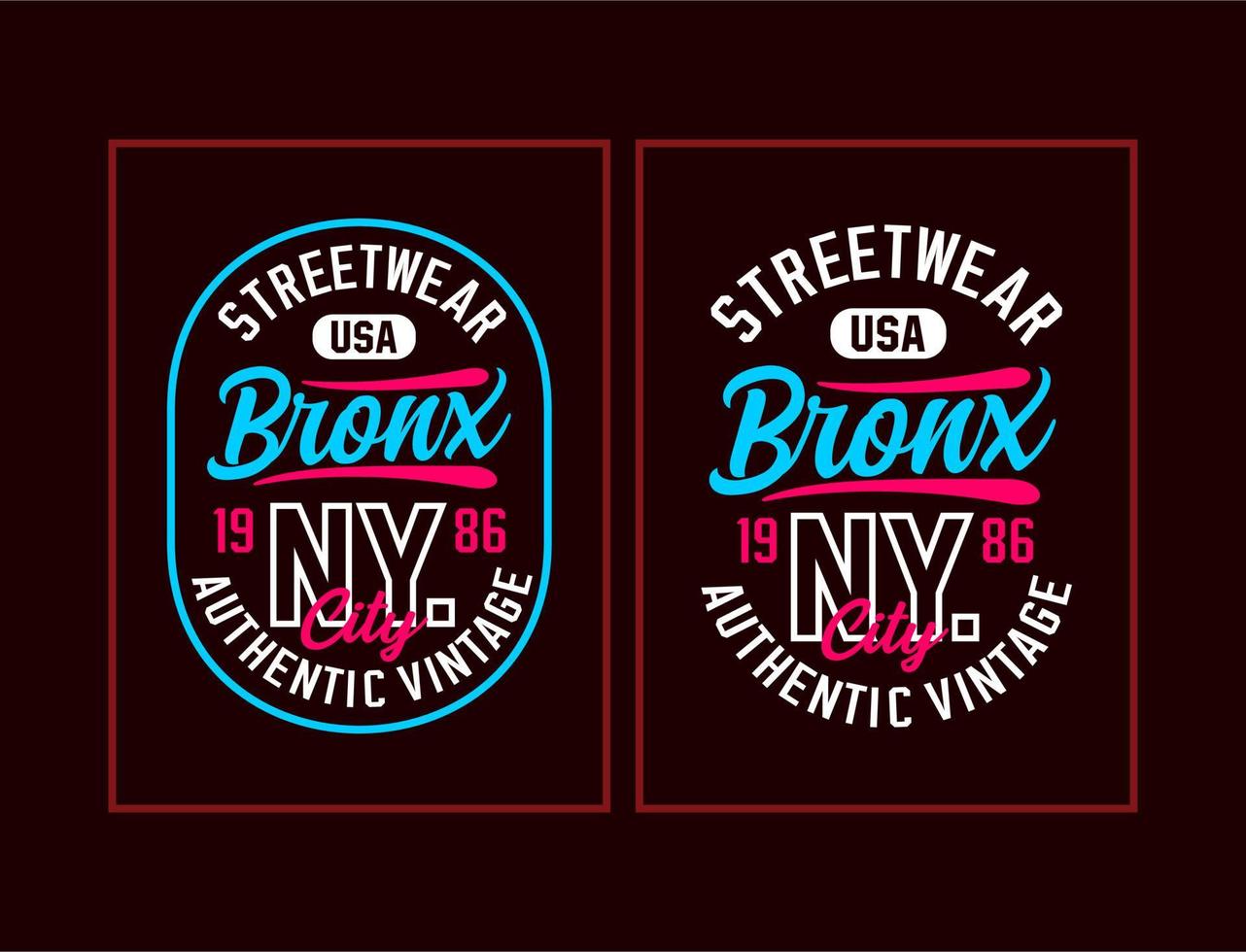 bronx tipografía diseño 00929... vector