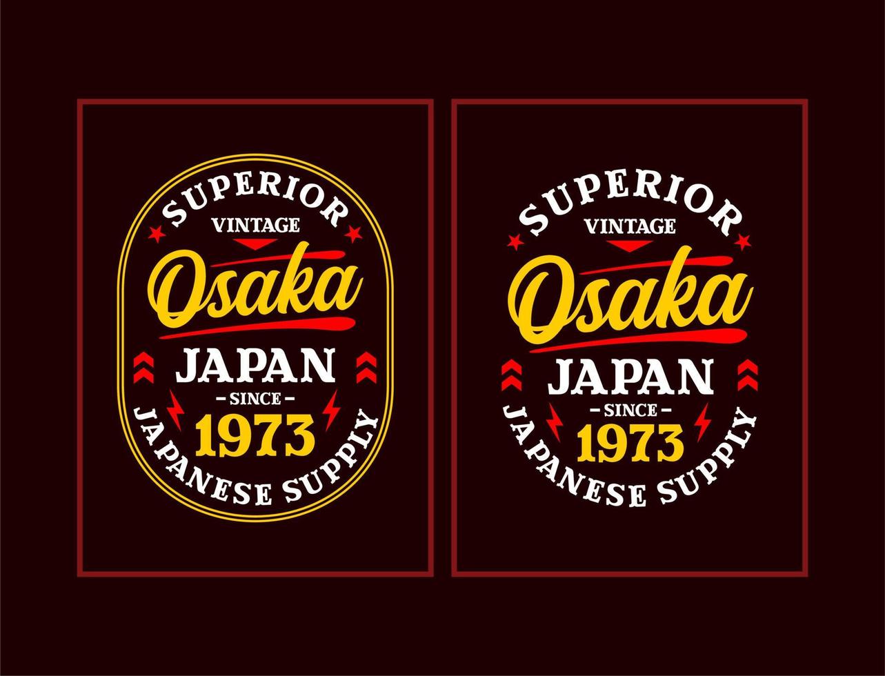 diseño tipográfico de osaka para camisetas vector