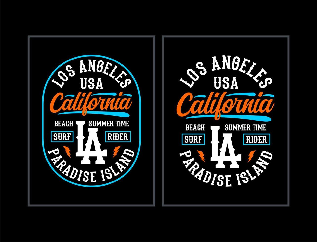 California typography design for t shirts vector