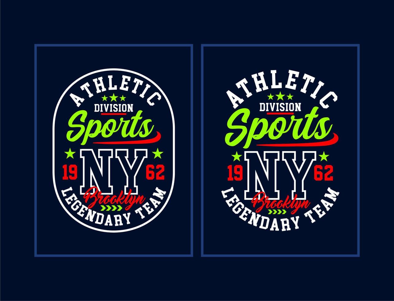 NY Sports typography design for t shirts vector