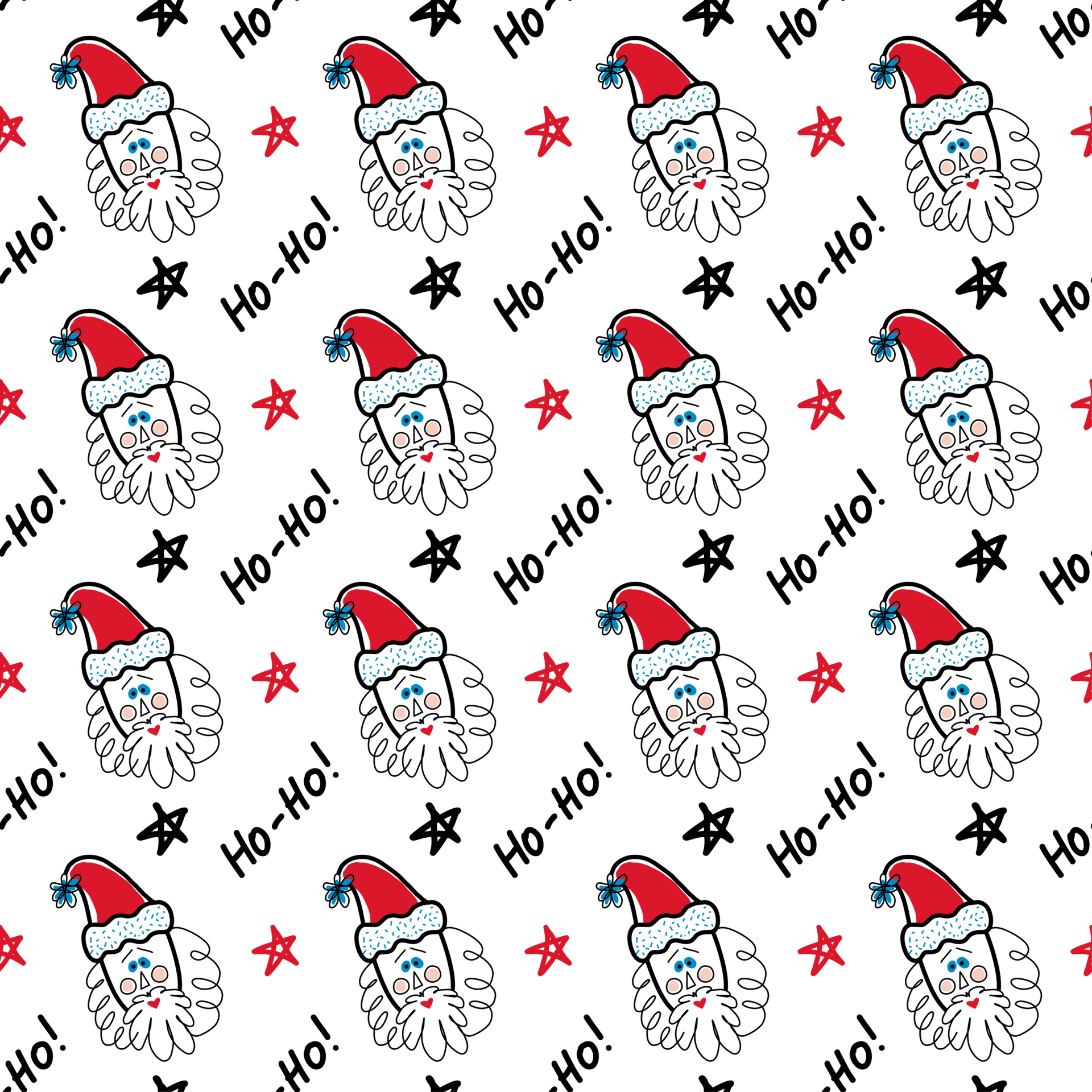 free-christmas-pattern-with-santa-claus-15267194-png-with-transparent